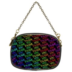 Thank You Font Colorful Word Color Chain Purses (two Sides)  by Celenk