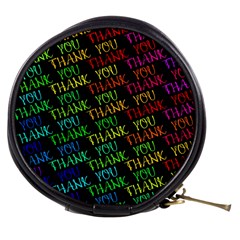 Thank You Font Colorful Word Color Mini Makeup Bags by Celenk