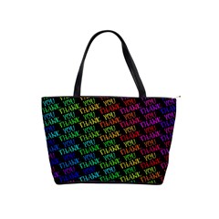 Thank You Font Colorful Word Color Shoulder Handbags by Celenk