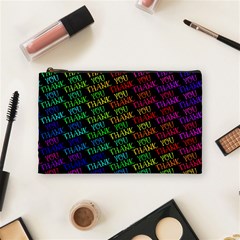 Thank You Font Colorful Word Color Cosmetic Bag (medium)  by Celenk