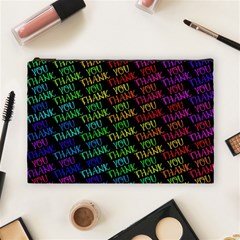 Thank You Font Colorful Word Color Cosmetic Bag (large)  by Celenk