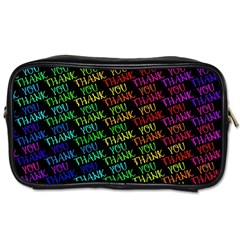 Thank You Font Colorful Word Color Toiletries Bags 2-side by Celenk