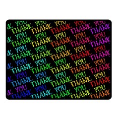 Thank You Font Colorful Word Color Fleece Blanket (small) by Celenk