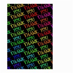 Thank You Font Colorful Word Color Small Garden Flag (two Sides) by Celenk