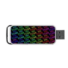 Thank You Font Colorful Word Color Portable Usb Flash (two Sides) by Celenk