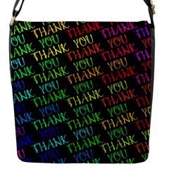 Thank You Font Colorful Word Color Flap Messenger Bag (s) by Celenk