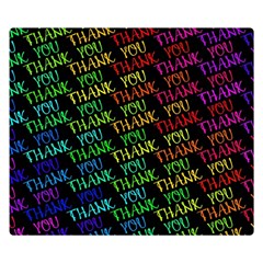 Thank You Font Colorful Word Color Double Sided Flano Blanket (small)  by Celenk