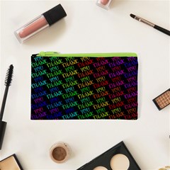 Thank You Font Colorful Word Color Cosmetic Bag (xs) by Celenk