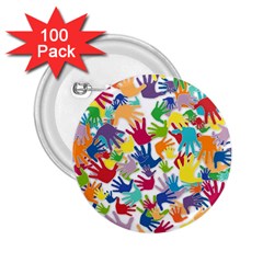 Volunteers Hands Voluntary Wrap 2 25  Buttons (100 Pack)  by Celenk