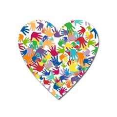 Volunteers Hands Voluntary Wrap Heart Magnet by Celenk