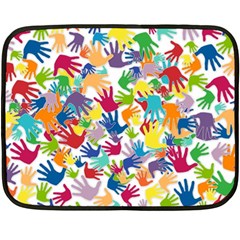 Volunteers Hands Voluntary Wrap Fleece Blanket (mini) by Celenk