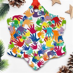 Volunteers Hands Voluntary Wrap Ornament (snowflake)