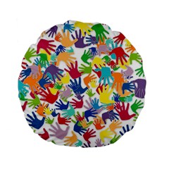 Volunteers Hands Voluntary Wrap Standard 15  Premium Flano Round Cushions by Celenk