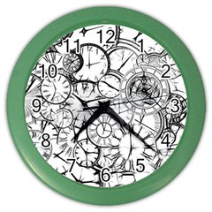 Time Clock Watches Time Of Color Wall Clocks by Celenk