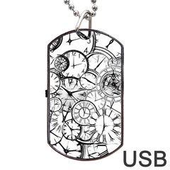 Time Clock Watches Time Of Dog Tag Usb Flash (one Side) by Celenk