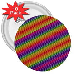 Spectrum Psychedelic Green 3  Buttons (10 Pack)  by Celenk