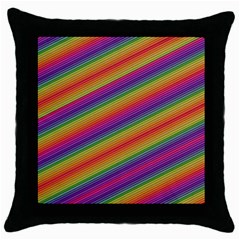 Spectrum Psychedelic Green Throw Pillow Case (black) by Celenk