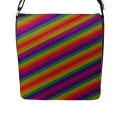 Spectrum Psychedelic Green Flap Messenger Bag (l)  by Celenk