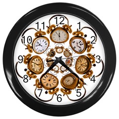 Time Clock Alarm Clock Time Of Wall Clocks (black) by Celenk