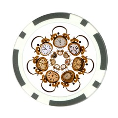 Time Clock Alarm Clock Time Of Poker Chip Card Guard by Celenk