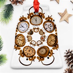 Time Clock Alarm Clock Time Of Ornament (bell) by Celenk