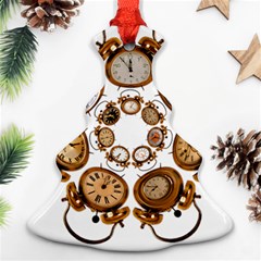 Time Clock Alarm Clock Time Of Christmas Tree Ornament (two Sides)