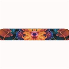 Beautiful Fiery Orange & Blue Fractal Orchid Flower Small Bar Mats by jayaprime