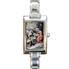 The Birth Of Christ Rectangle Italian Charm Watch by Valentinaart