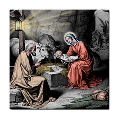 The Birth Of Christ Tile Coasters by Valentinaart