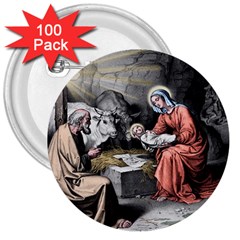 The Birth Of Christ 3  Buttons (100 Pack)  by Valentinaart