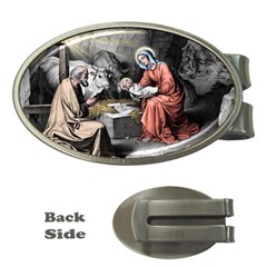 The Birth Of Christ Money Clips (oval)  by Valentinaart