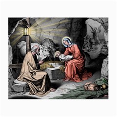 The Birth Of Christ Small Glasses Cloth by Valentinaart