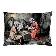 The Birth Of Christ Pillow Case by Valentinaart