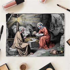 The Birth Of Christ Cosmetic Bag (xl) by Valentinaart