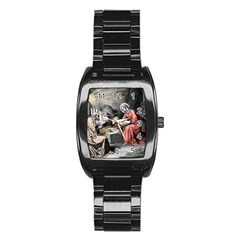 The Birth Of Christ Stainless Steel Barrel Watch by Valentinaart