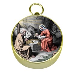 The Birth Of Christ Gold Compasses by Valentinaart