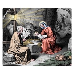 The Birth Of Christ Double Sided Flano Blanket (small)  by Valentinaart