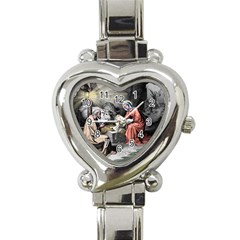 The Birth Of Christ Heart Italian Charm Watch by Valentinaart