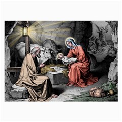 The Birth Of Christ Large Glasses Cloth (2-side) by Valentinaart