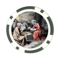 The Birth Of Christ Poker Chip Card Guard by Valentinaart