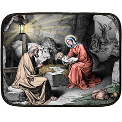 The Birth Of Christ Double Sided Fleece Blanket (mini)  by Valentinaart