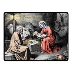 The Birth Of Christ Fleece Blanket (small) by Valentinaart