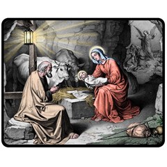 The Birth Of Christ Double Sided Fleece Blanket (medium)  by Valentinaart