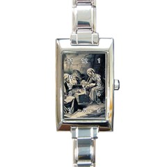 The Birth Of Christ Rectangle Italian Charm Watch by Valentinaart