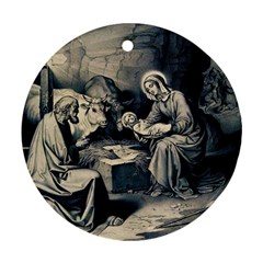 The Birth Of Christ Ornament (round) by Valentinaart