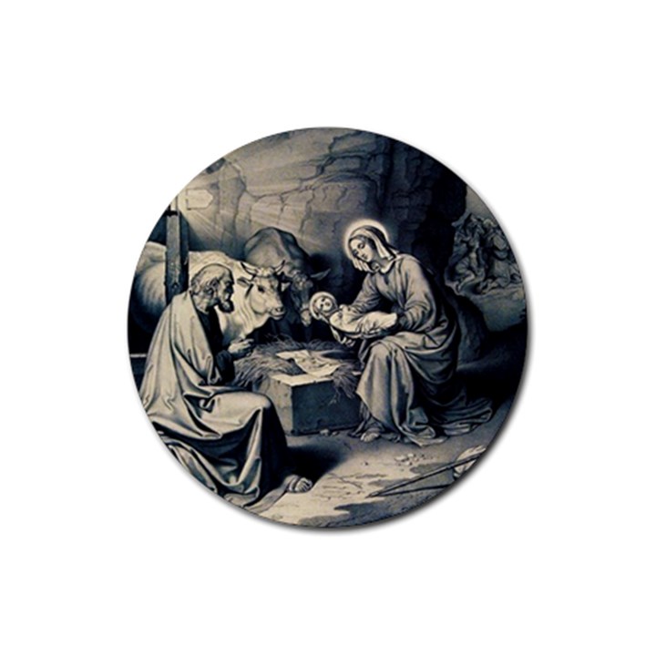 The birth of Christ Rubber Coaster (Round) 