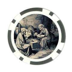 The Birth Of Christ Poker Chip Card Guard by Valentinaart