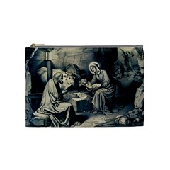 The Birth Of Christ Cosmetic Bag (medium)  by Valentinaart