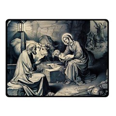 The Birth Of Christ Fleece Blanket (small) by Valentinaart