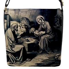 The Birth Of Christ Flap Messenger Bag (s) by Valentinaart